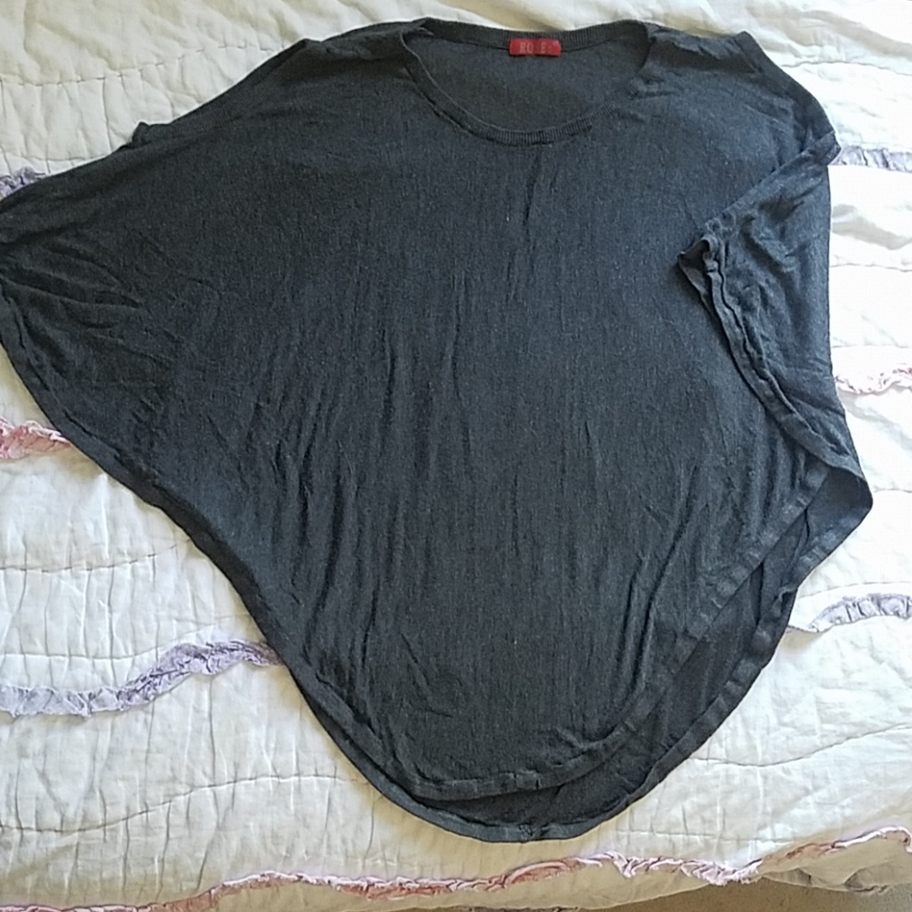 Cold shoulder poncho